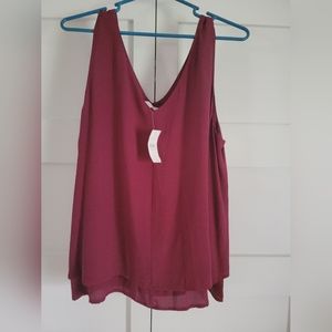 Loft tank v neck gauzy flowy and fun!